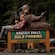 A sign for Grizzly Falls Gold Panning in Skagway, Alaska featuring a prospector and a bear